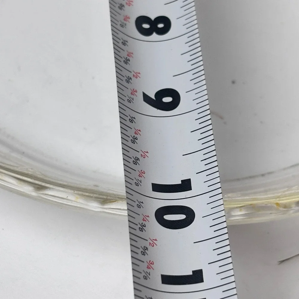 Vintage Anchor Hocking Fire-King Clear Glass 10 Inch Scalloped Pie Dish 470 USA‎
